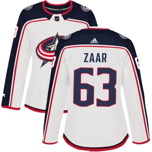 Women's Daniel Zaar Columbus Blue Jackets Authentic Away Jersey - White