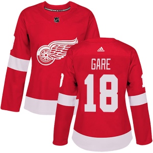 Women's Danny Gare Detroit Red Wings Authentic Home Jersey - Red