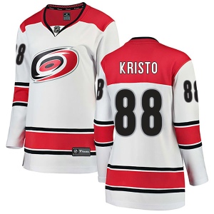 Women's Danny Kristo Carolina Hurricanes Breakaway Away Jersey - White