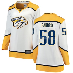 Women's Dante Fabbro Nashville Predators Breakaway Away Jersey - White