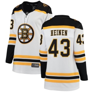 Women's Danton Heinen Boston Bruins Breakaway Away Jersey - White