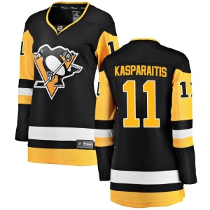 Women's Darius Kasparaitis Pittsburgh Penguins Breakaway Home Jersey - Black