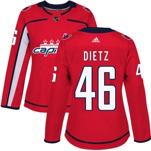 Women's Darren Dietz Washington Capitals Authentic Home Jersey - Red