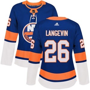 Women's Dave Langevin New York Islanders Authentic Home Jersey - Royal