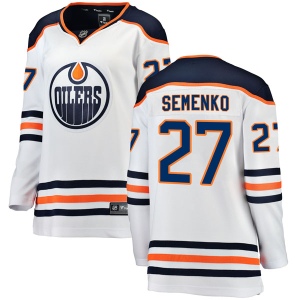 Women's Dave Semenko Edmonton Oilers Authentic Away Breakaway Jersey - White