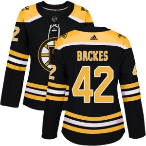 Women's David Backes Boston Bruins Authentic Home Jersey - Black