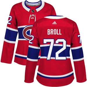 Women's David Broll Montreal Canadiens Authentic Home Jersey - Red