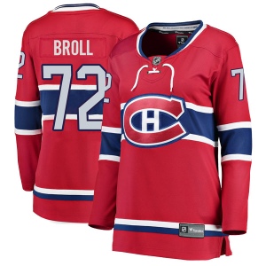 Women's David Broll Montreal Canadiens Breakaway Home Jersey - Red