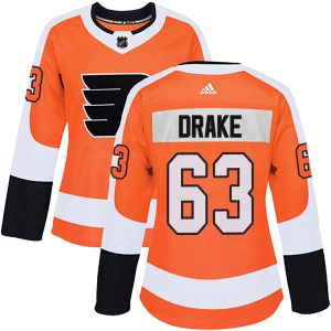 Women's David Drake Philadelphia Flyers Authentic Home Jersey - Orange