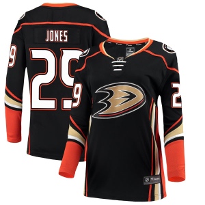 Women's David Jones Anaheim Ducks Authentic Home Jersey - Black