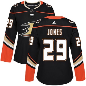 Women's David Jones Anaheim Ducks Authentic Home Jersey - Black