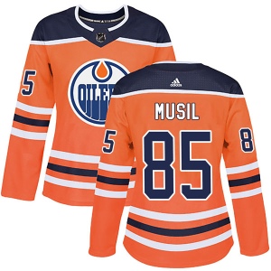 Women's David Musil Edmonton Oilers Authentic r Home Jersey - Orange