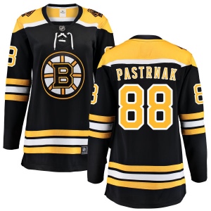 Women's David Pastrnak Boston Bruins Home Breakaway Jersey - Black