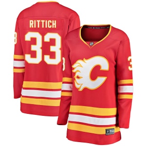 Women's David Rittich Calgary Flames Breakaway Alternate Jersey - Red