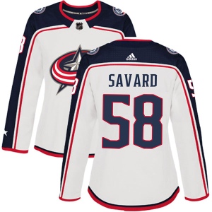 Women's David Savard Columbus Blue Jackets Authentic Away Jersey - White