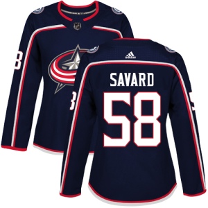 Women's David Savard Columbus Blue Jackets Authentic Home Jersey - Navy Blue