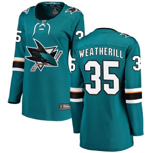 Women's Dawson Weatherill San Jose Sharks Breakaway Home Jersey - Teal