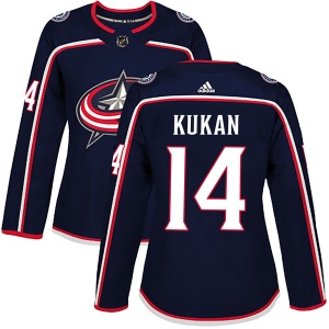 Women's Dean Kukan Columbus Blue Jackets Authentic Home Jersey - Navy