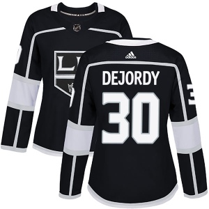 Women's Denis Dejordy Los Angeles Kings Authentic Home Jersey - Black