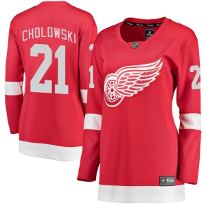 Women's Dennis Cholowski Detroit Red Wings Breakaway Home Jersey - Red