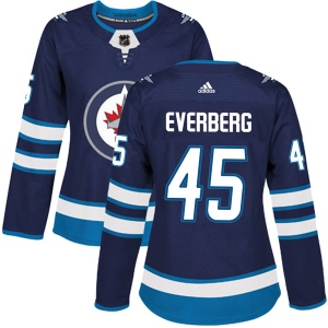 Women's Dennis Everberg Winnipeg Jets Authentic Home Jersey - Navy