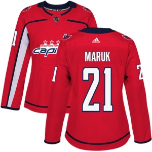 Women's Dennis Maruk Washington Capitals Authentic Home Jersey - Red