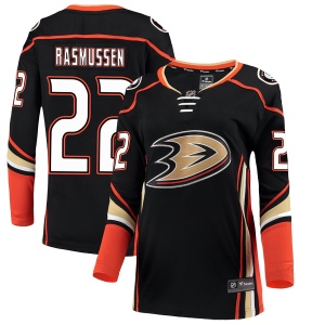 Women's Dennis Rasmussen Anaheim Ducks Authentic Home Jersey - Black