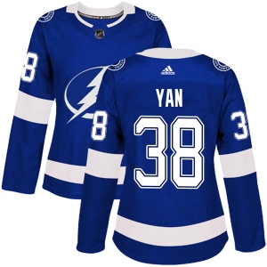 Women's Dennis Yan Tampa Bay Lightning Authentic Home Jersey - Blue