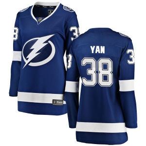 Women's Dennis Yan Tampa Bay Lightning Breakaway Home Jersey - Blue