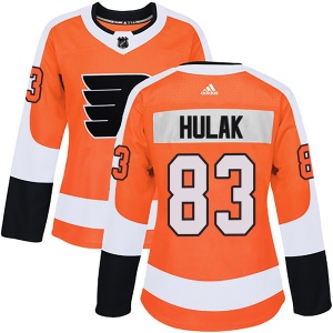 Women's Derek Hulak Philadelphia Flyers Authentic Home Jersey - Orange