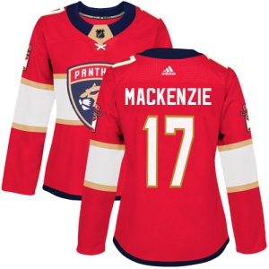 Women's Derek Mackenzie Florida Panthers Authentic Derek MacKenzie Home Jersey - Red