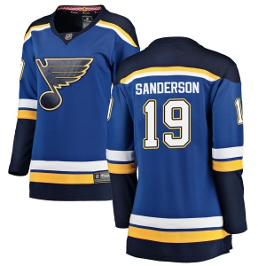 Women's Derek Sanderson St. Louis Blues Breakaway Home Jersey - Blue