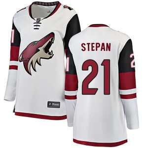 Women's Derek Stepan Arizona Coyotes Authentic Away Jersey - White