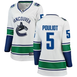 Women's Derrick Pouliot Vancouver Canucks Breakaway Away Jersey - White