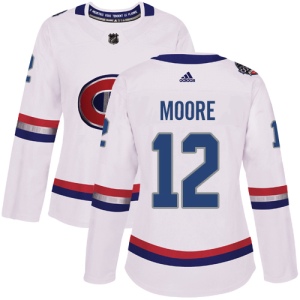 Women's Dickie Moore Montreal Canadiens Authentic 2017 100 Classic Jersey - White