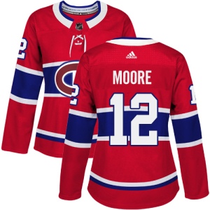 Women's Dickie Moore Montreal Canadiens Authentic Home Jersey - Red