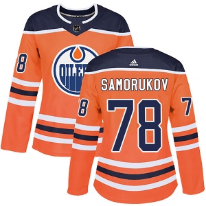 Women's Dmitri Samorukov Edmonton Oilers Authentic r Home Jersey - Orange