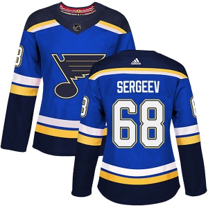 Women's Dmitrii Sergeev St. Louis Blues Authentic Home Jersey - Blue