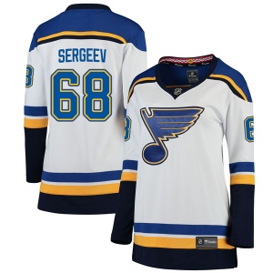 Women's Dmitrii Sergeev St. Louis Blues Breakaway Away Jersey - White