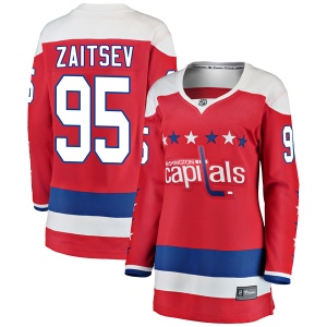 Women's Dmitriy Zaitsev Washington Capitals Breakaway Alternate Jersey - Red