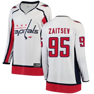 Women's Dmitriy Zaitsev Washington Capitals Breakaway Away Jersey - White