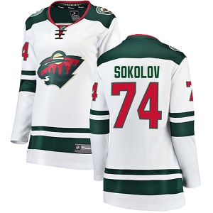 Women's Dmitry Sokolov Minnesota Wild Breakaway Away Jersey - White