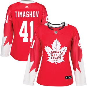 Women's Dmytro Timashov Toronto Maple Leafs Authentic Alternate Jersey - Red