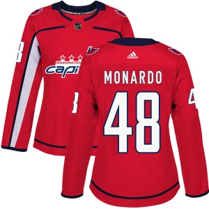 Women's Domenic Monardo Washington Capitals Authentic Home Jersey - Red