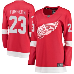 Women's Dominic Turgeon Detroit Red Wings Breakaway Home Jersey - Red