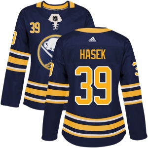 Women's Dominik Hasek Buffalo Sabres Authentic Home Jersey - Navy Blue