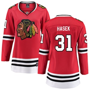 Women's Dominik Hasek Chicago Blackhawks Breakaway Home Jersey - Red