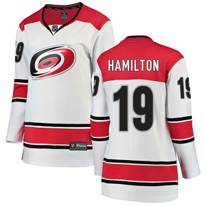 Women's Dougie Hamilton Carolina Hurricanes Breakaway Away Jersey - White