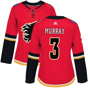 Women's Douglas Murray Calgary Flames Authentic Home Jersey - Red