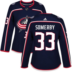 Women's Doyle Somerby Columbus Blue Jackets Authentic Home Jersey - Navy